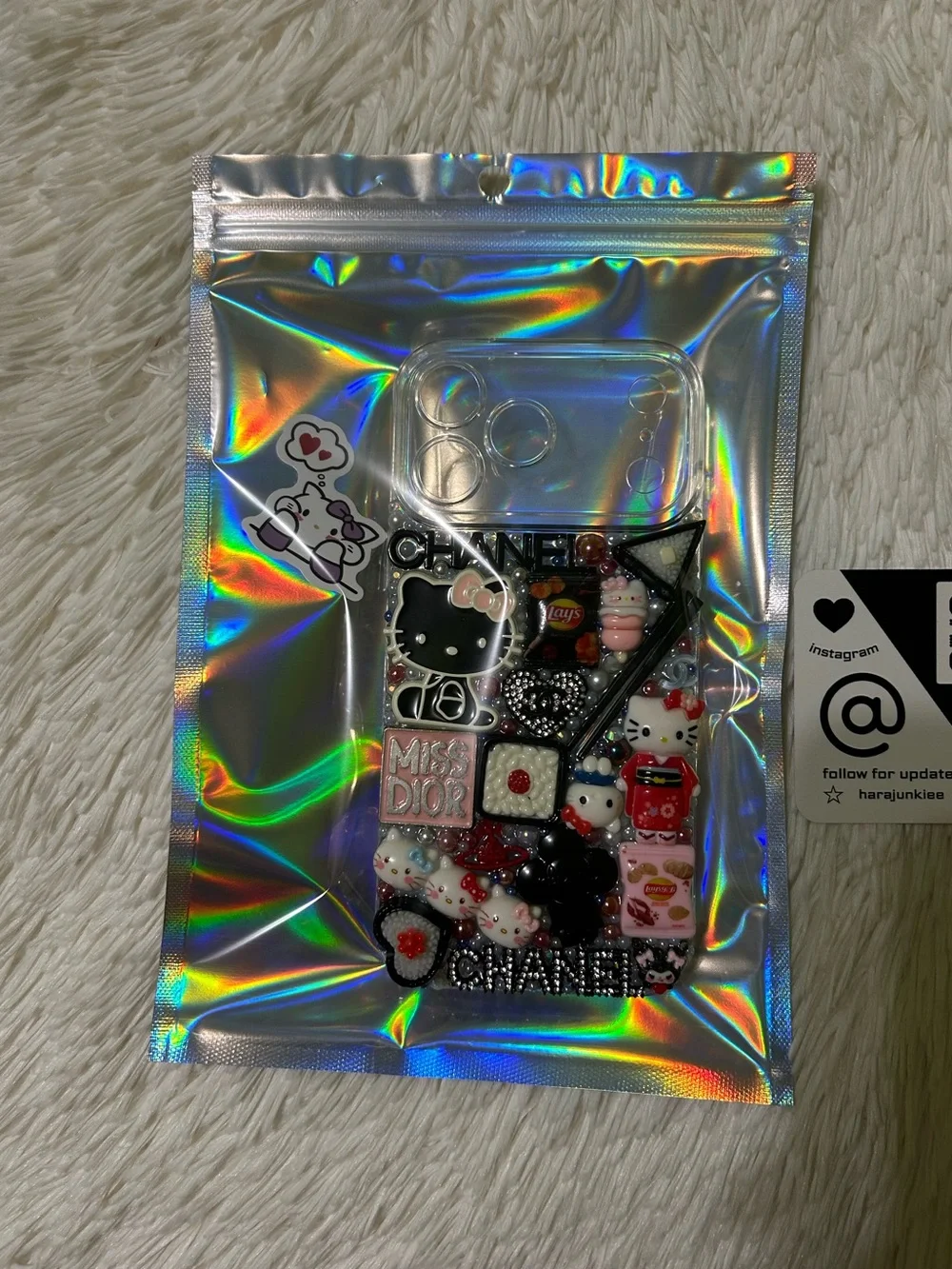 Handmade iPhone 17 Pro Max Junk Case Hello Kitty Kawaii Sanrio Goth Y2K